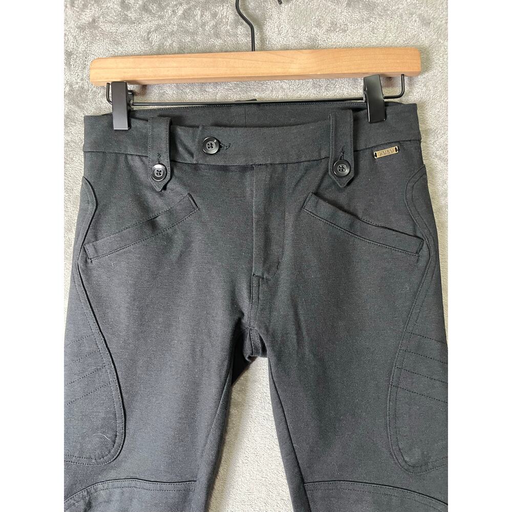 POLO Ralph Lauren Black Moto Riding Pants Women's Size 2 Skinny Stretch Zip - Picture 2 of 9
